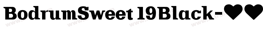 BodrumSweet 19Black字体转换